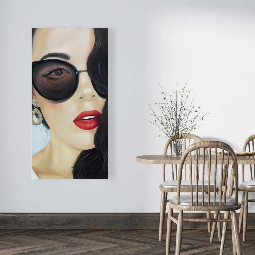 Romantic Fashion Beauty Canvas - Fashionable Sunglasses Decor