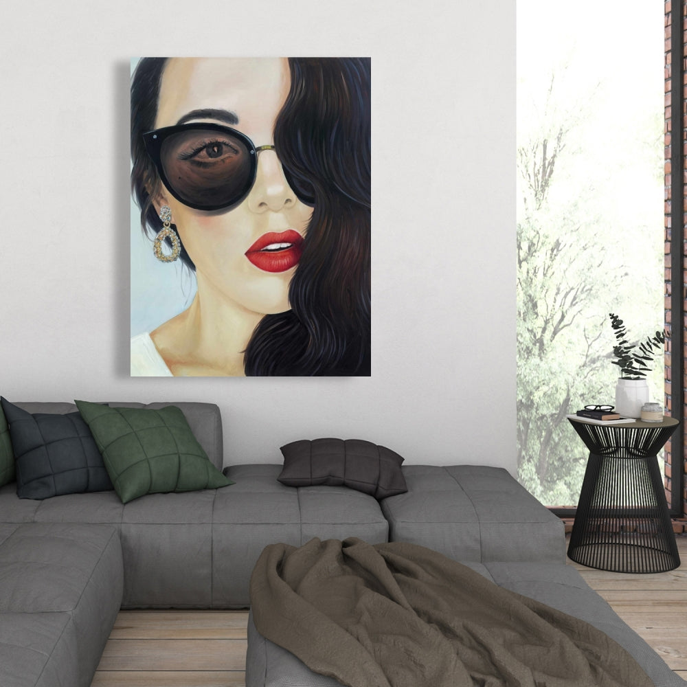 Romantic Fashion Beauty Canvas - Fashionable Sunglasses Decor