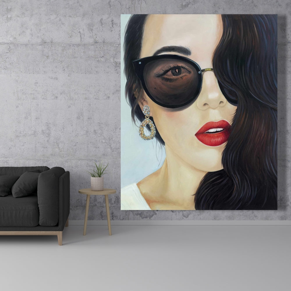 Romantic Fashion Beauty Canvas - Fashionable Sunglasses Decor