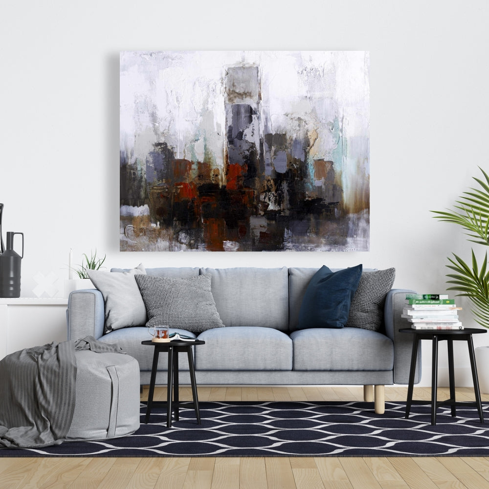 Toile marron pour chambre à coucher – Décoration d'intérieur avec bâtiments obscurs