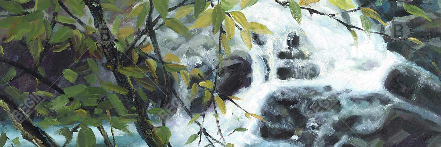 Peaceful Fall Canvas - Trees Gray Contemporary Home Decor