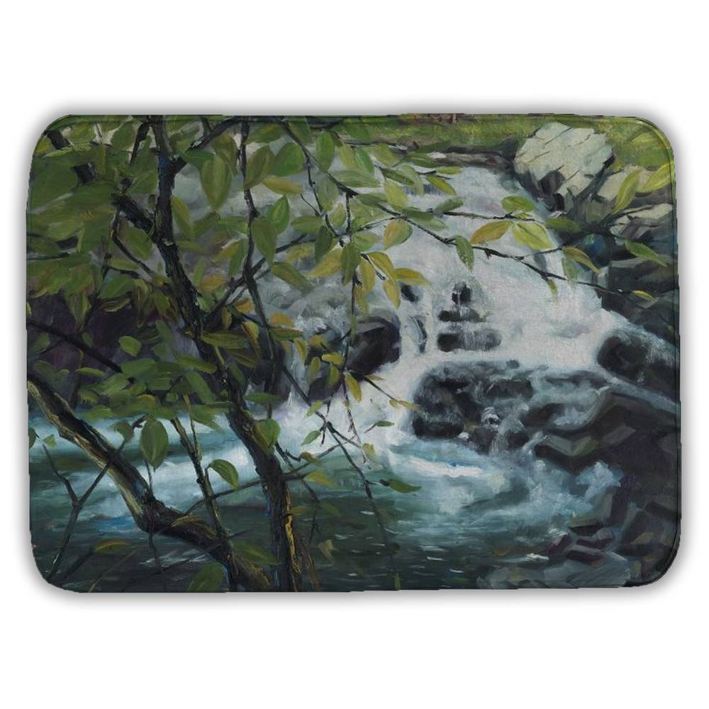 Peaceful Fall Canvas - Trees Gray Contemporary Home Decor