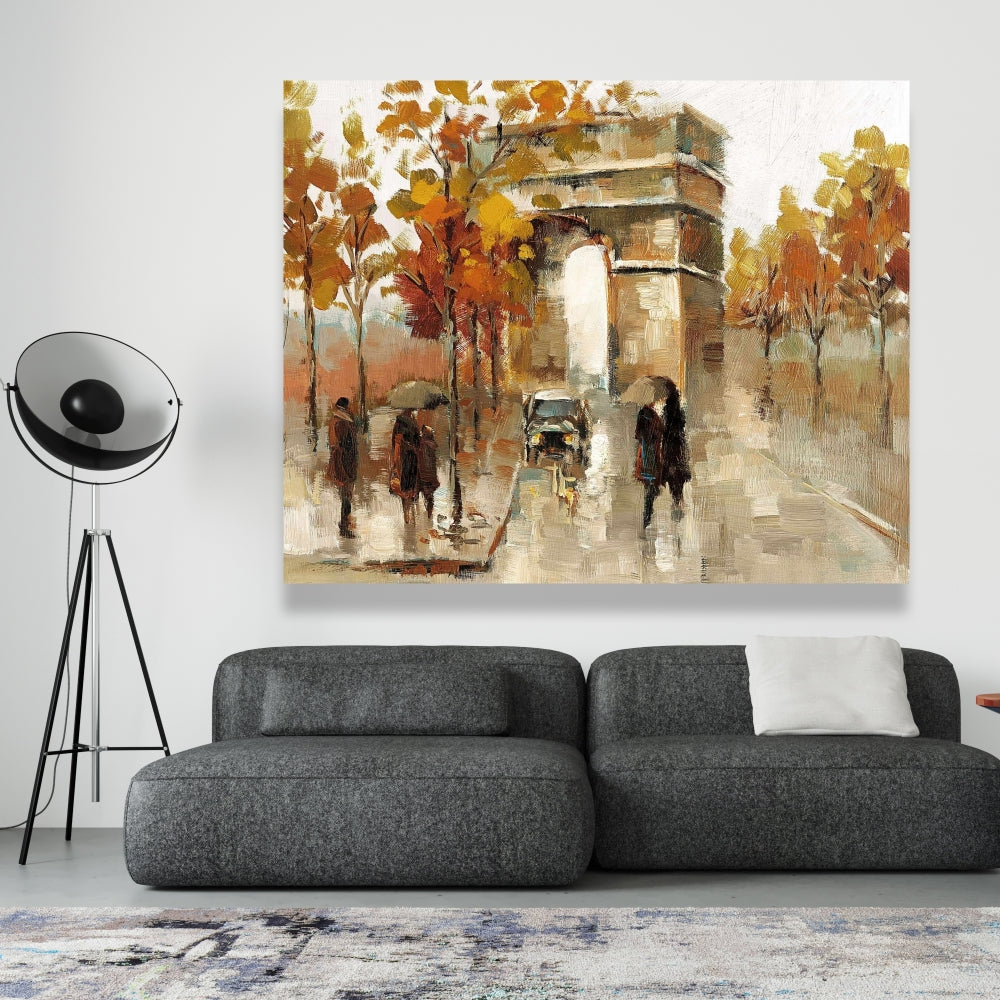 Toile Arc de Triomphe – L'automne à Paris | Décoration d'intérieur