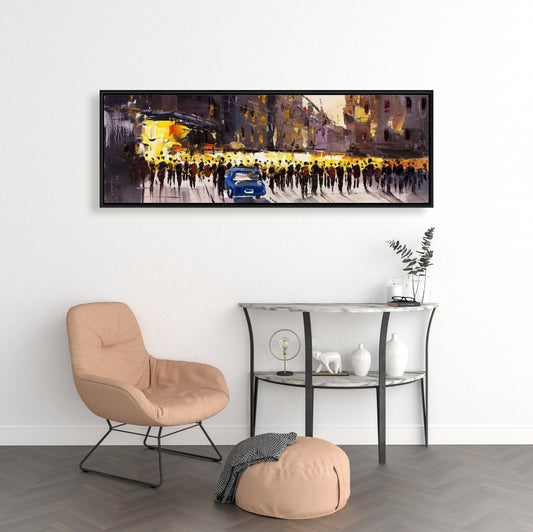 Ready for the Show | Blue Framed Canvas for Home Decor