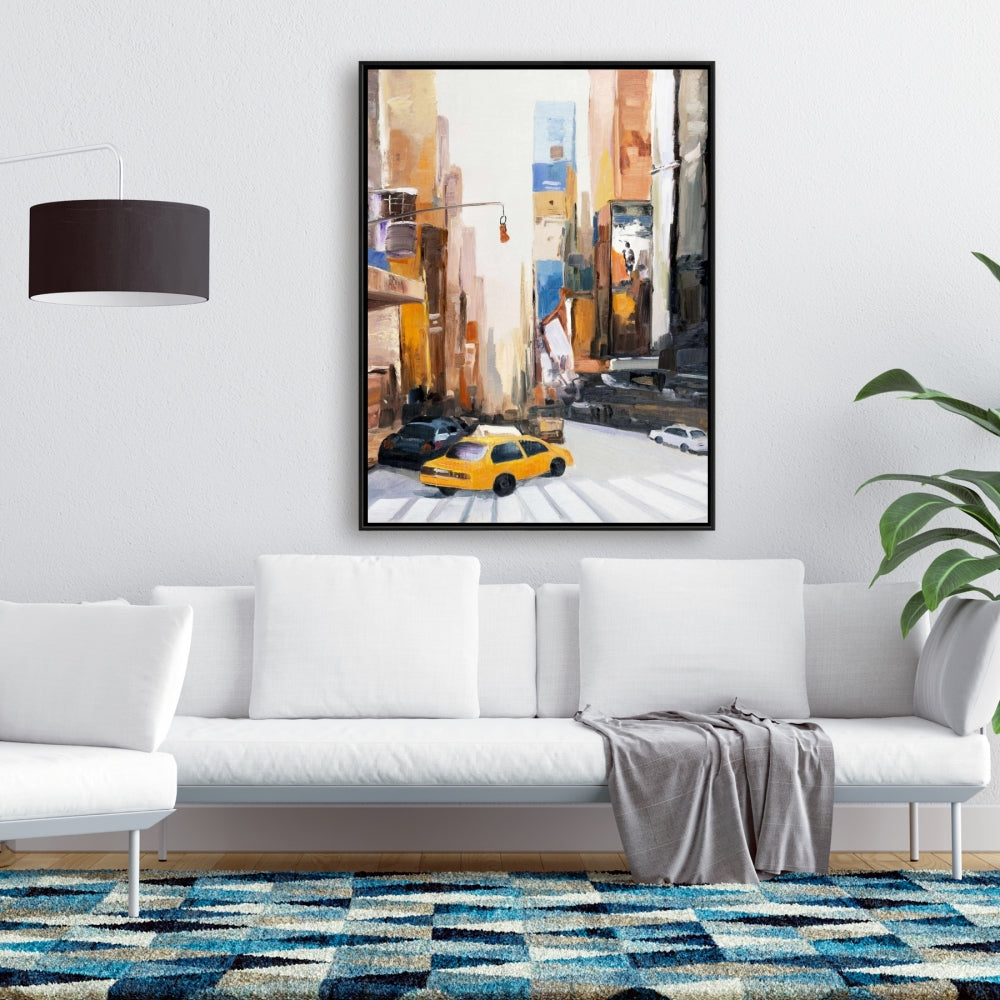 Modern Framed Canvas | NY Early Morning | Bedroom Decor