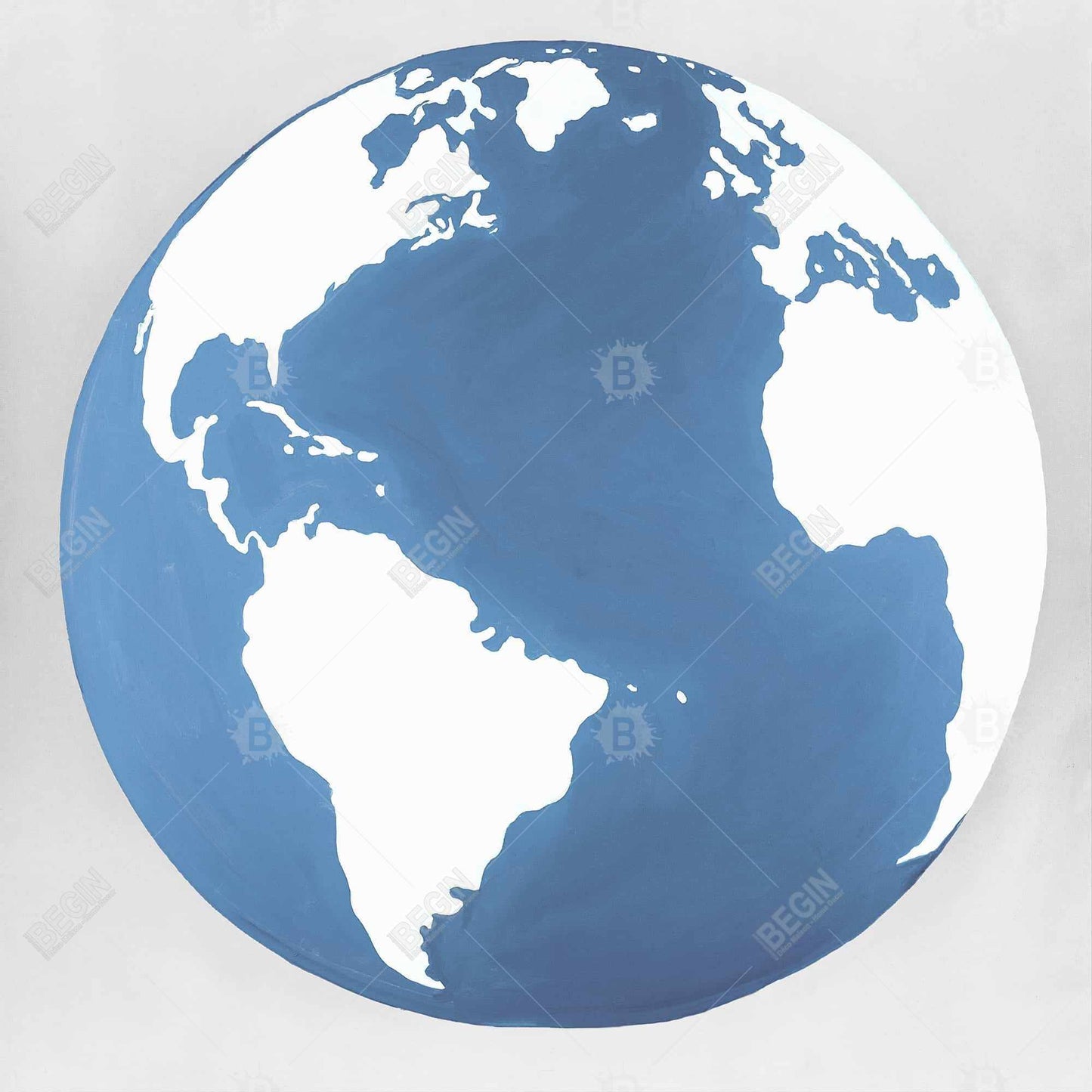 Earth Satellite View Canvas | Home Decor Bedroom Map Art