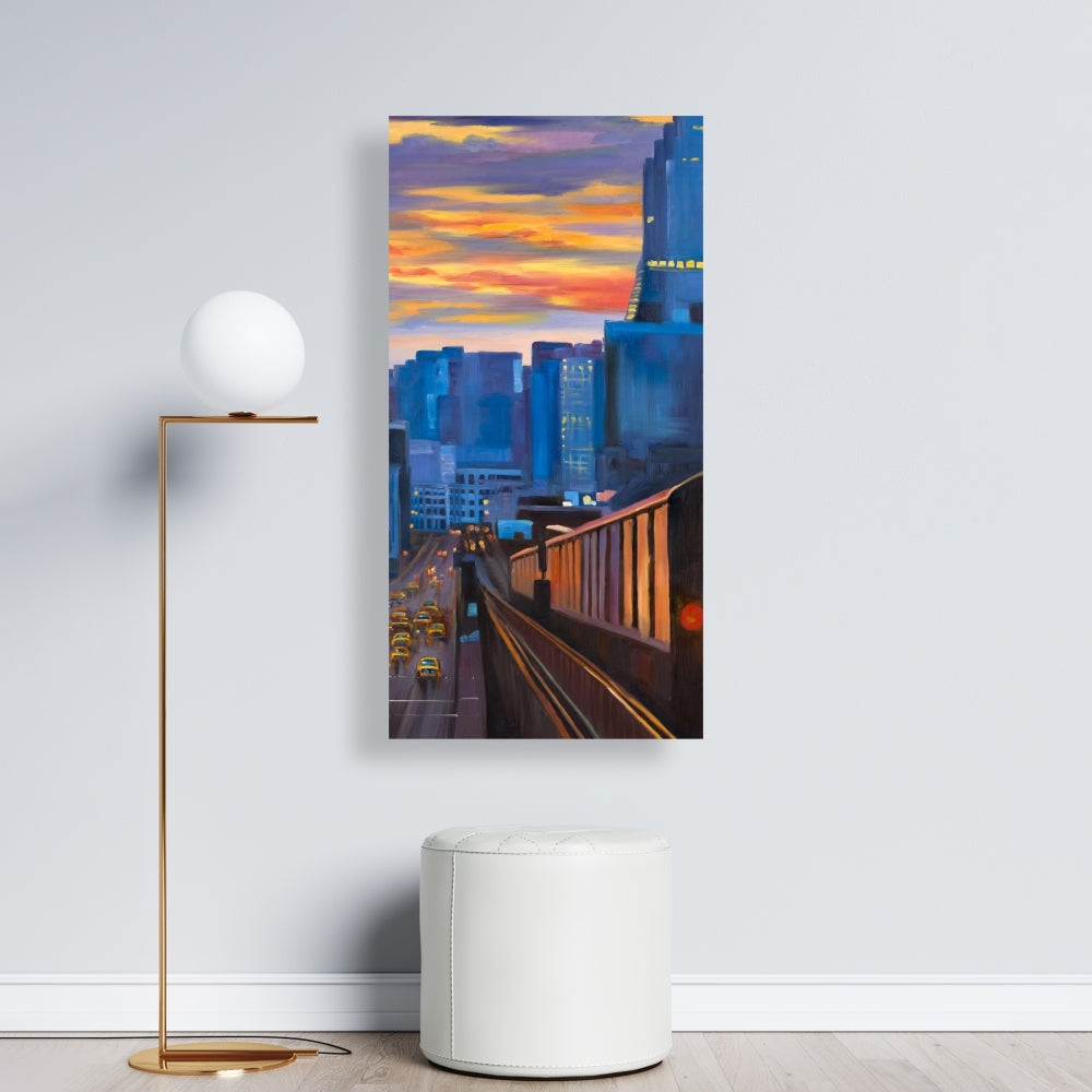 Toile « Métro de New York » | Art contemporain pour la chambre à coucher