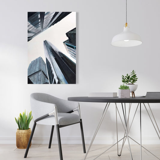 Perspective Skyscraper Canvas - Modern Home Decor Wall Art