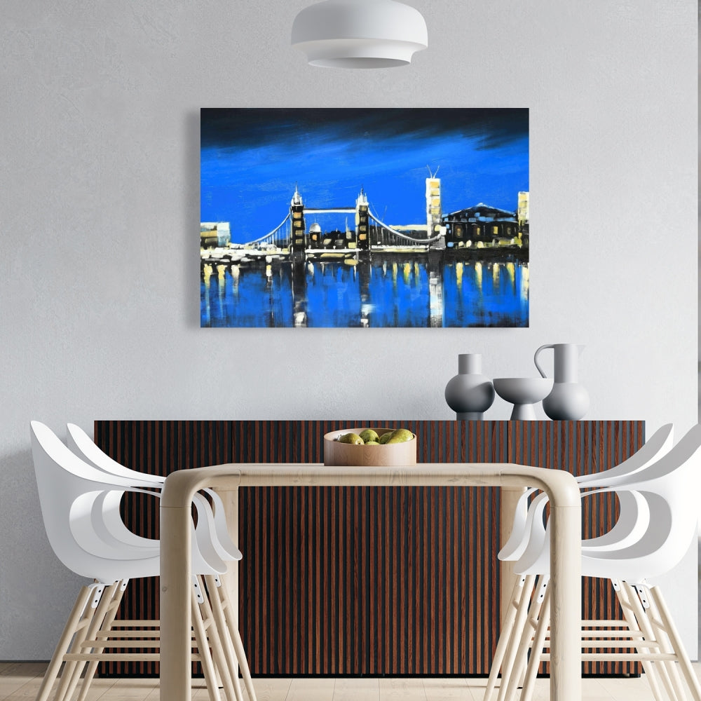 Blue London Skyline Canvas | Home Decor | Cityscape Art