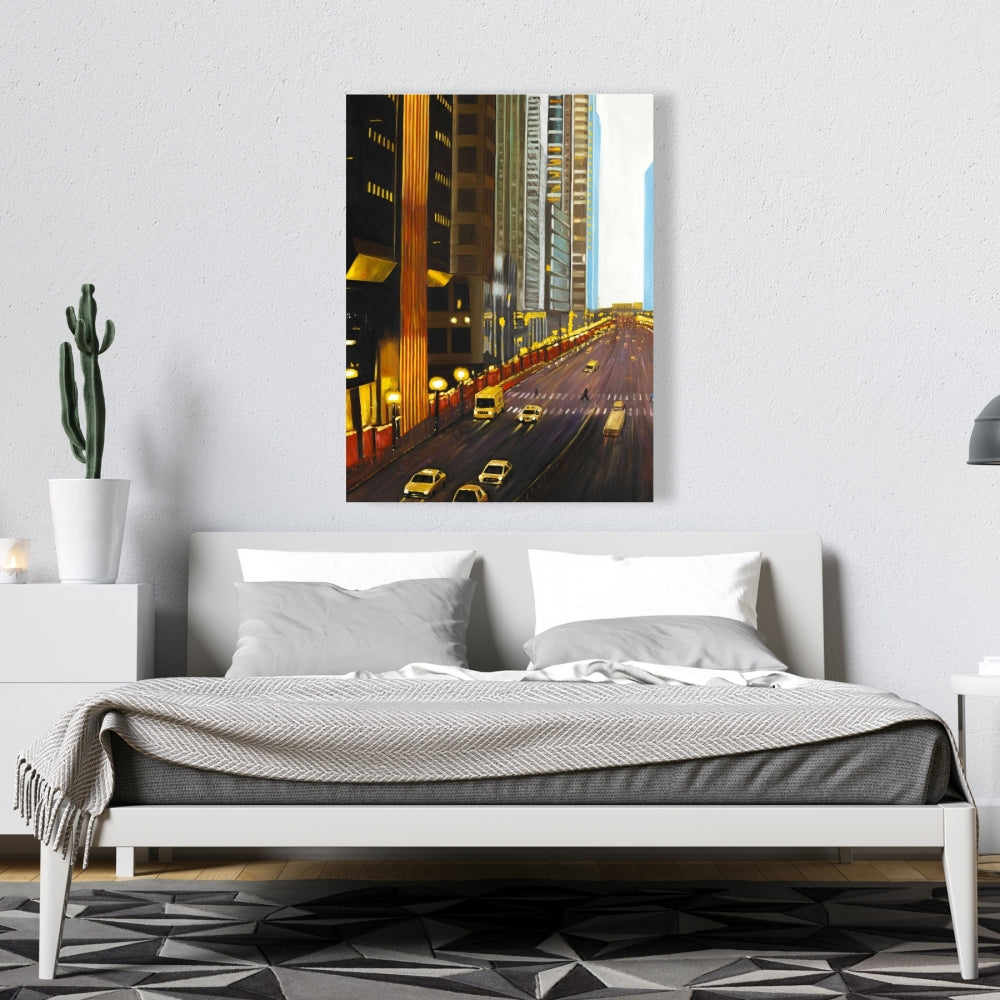 Scenic New York City 9th Street Blue Canvas | Home Decor