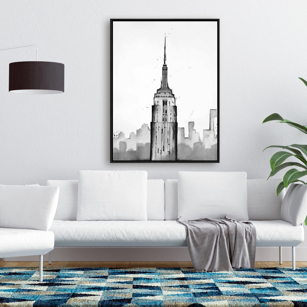 Empire State Building Canvas - Industrial City Home Decor