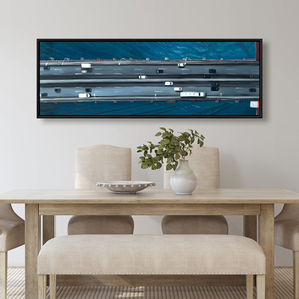 Golden Gate Traffic | American Bedroom Sea Framed Canvas Decor