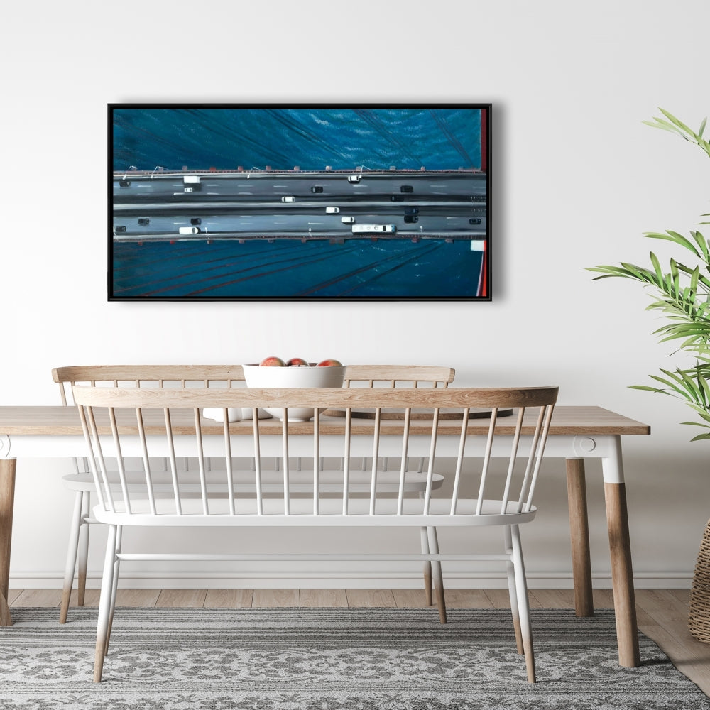 Golden Gate Traffic | American Bedroom Sea Framed Canvas Decor