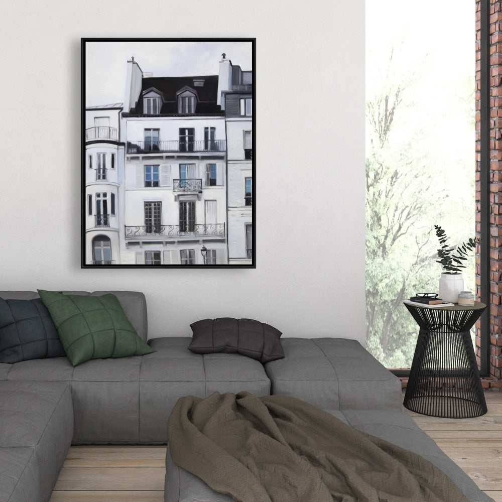 Building Industrial Cities Canvas - Seine River Home Decor Art