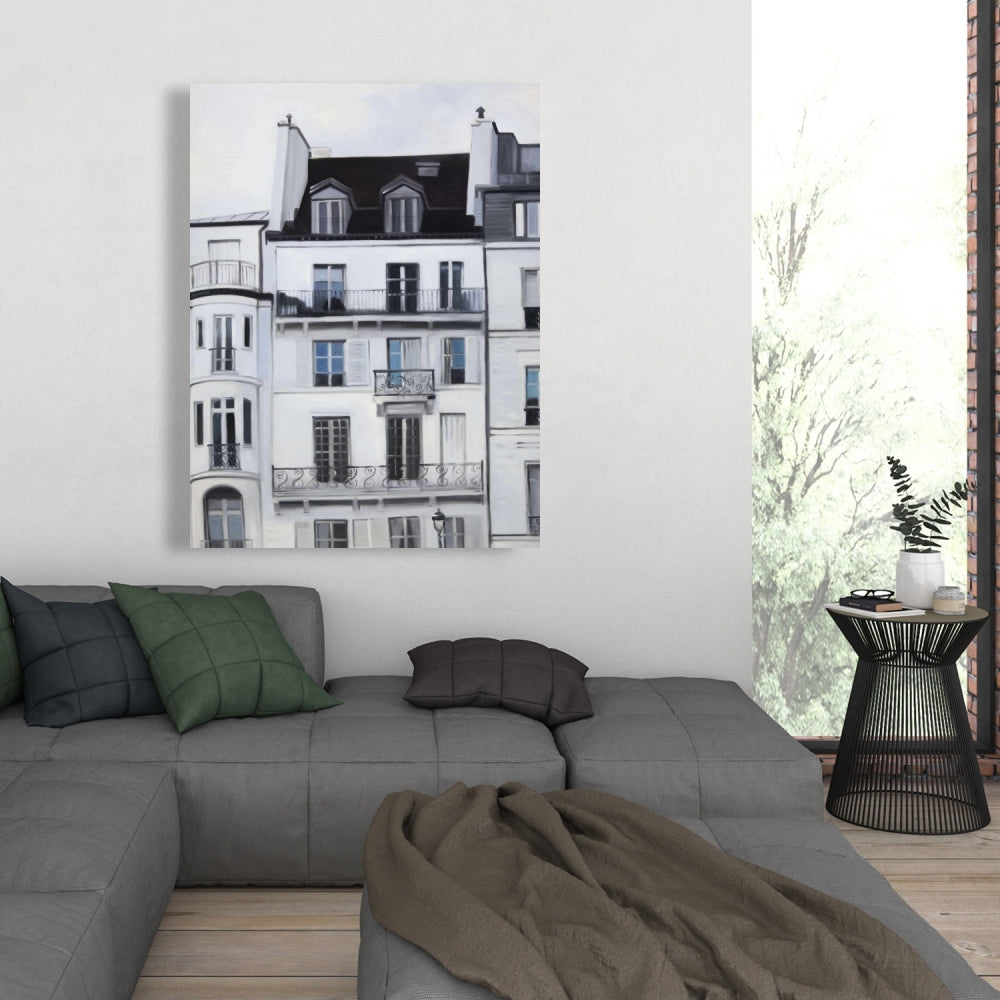 Buildings Along Seine River Canvas | Home Decor Wall Art