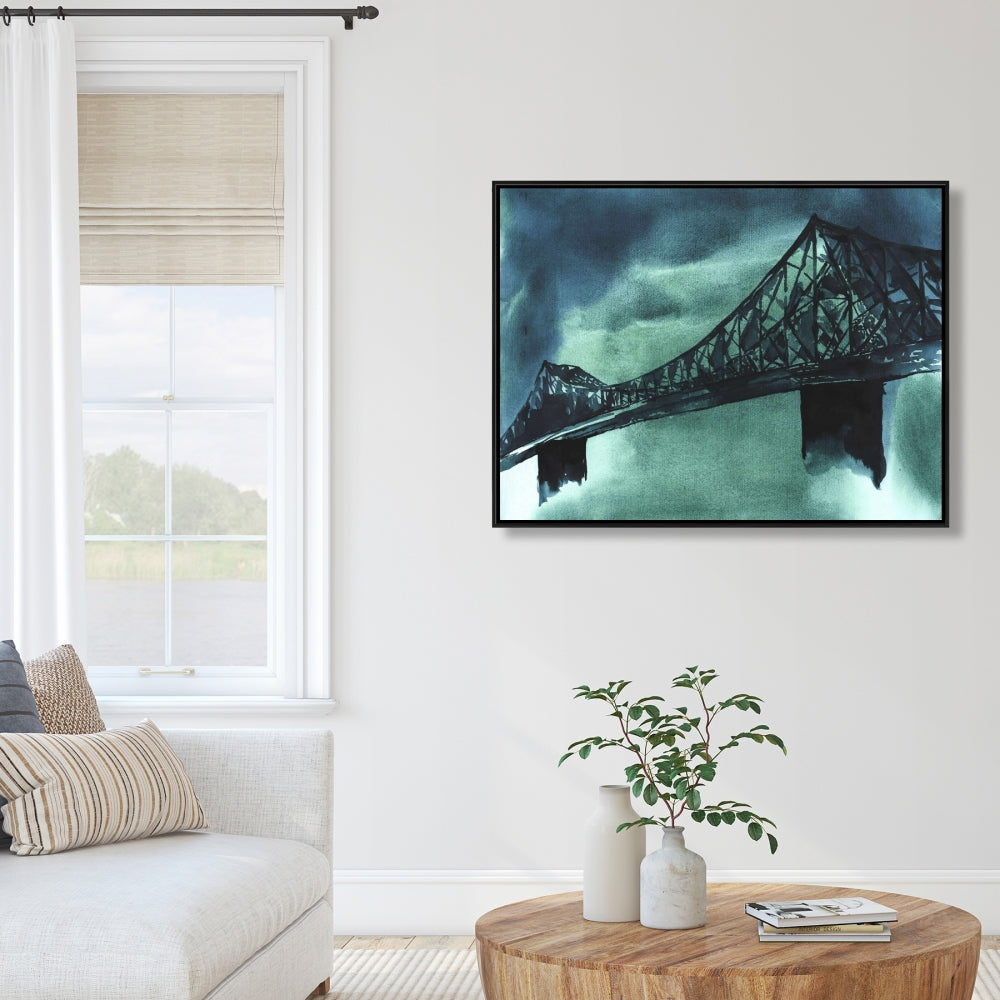Blue Bridge Canvas | Montreal Jacques-Cartier Home Decor