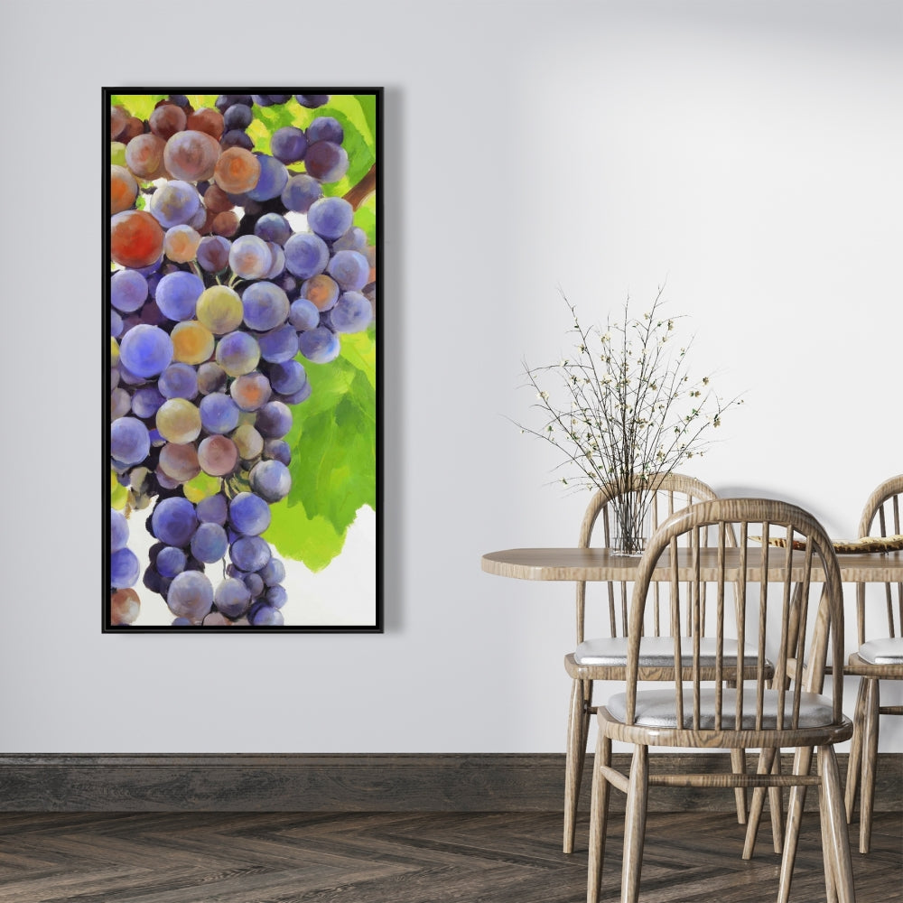 Bunch of Grapes Framed Canvas | Kitchen Decor | Home Art