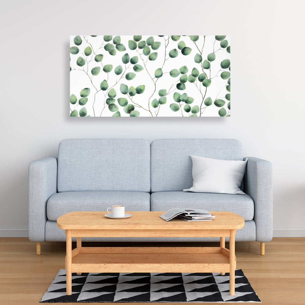 Climbing Leaves Canvas - Artistic Living Room Wall Decor