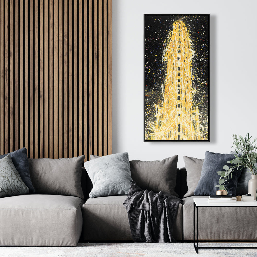 Abstract Flatiron Building Canvas | Cities Bedroom Wall Art