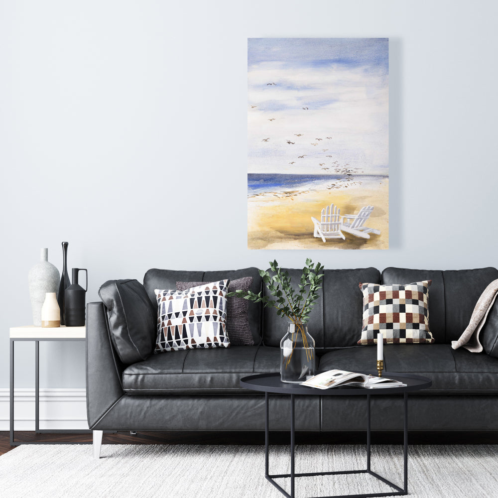 Day at the Beach | Coastal Bedroom Sea Canvas for Home Decor