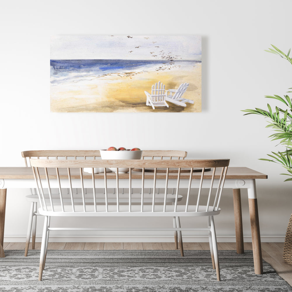 Day at the Beach | Coastal Bedroom Sea Canvas for Home Decor