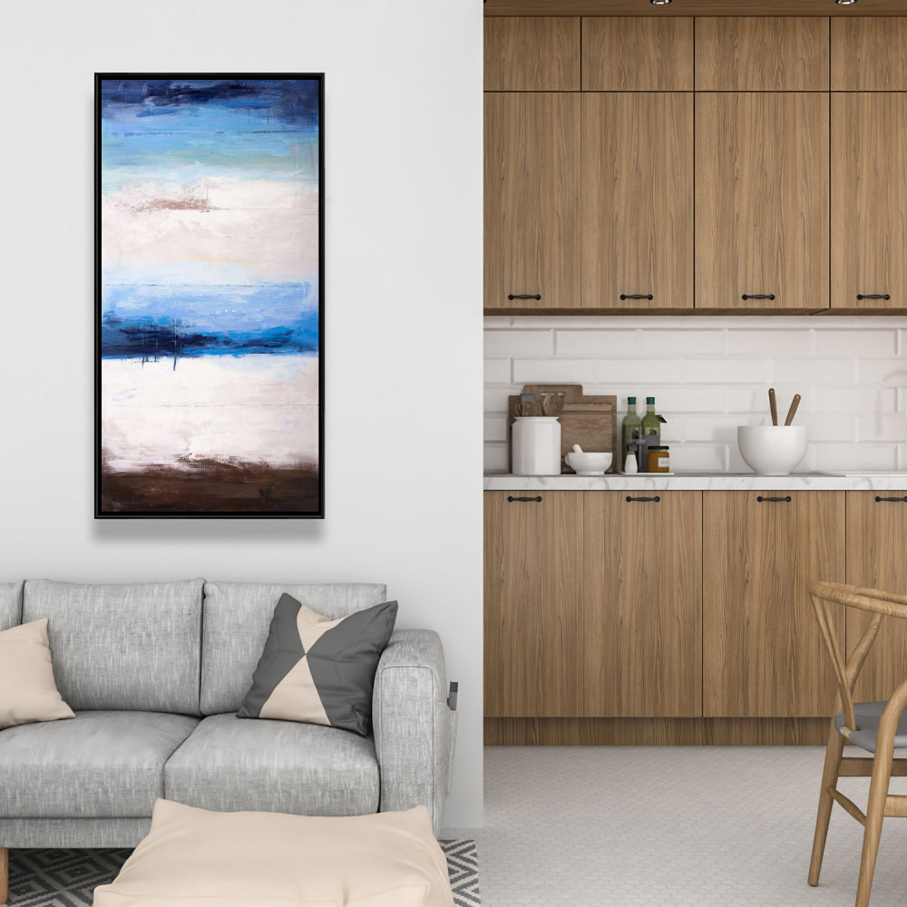 Colors of the Beach | Blue Industrial Abstract Canvas Decor