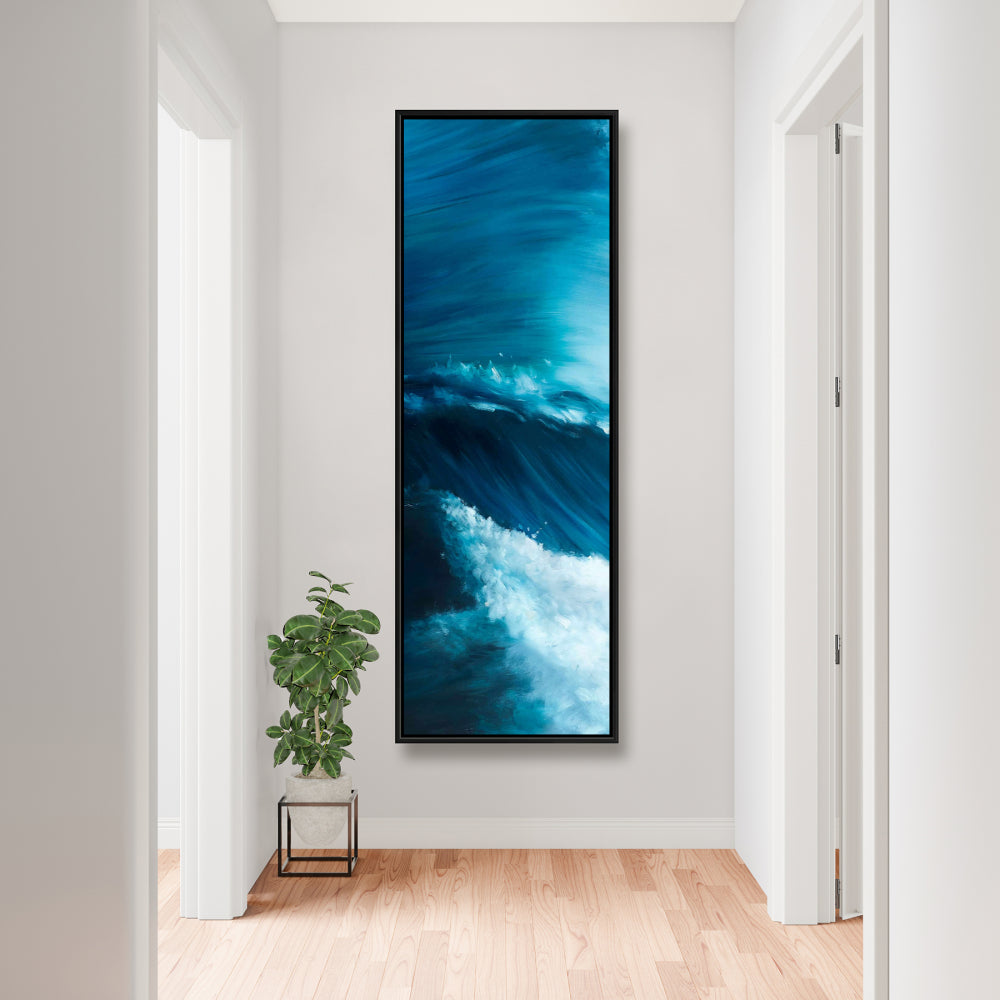 Toile « Mer déchaînée » | Décoration de chambre côtière – Art contemporain