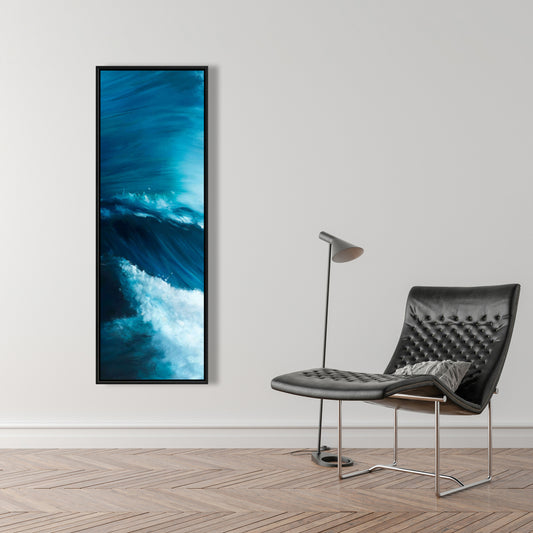 Toile « Mer déchaînée » | Décoration de chambre côtière – Art contemporain