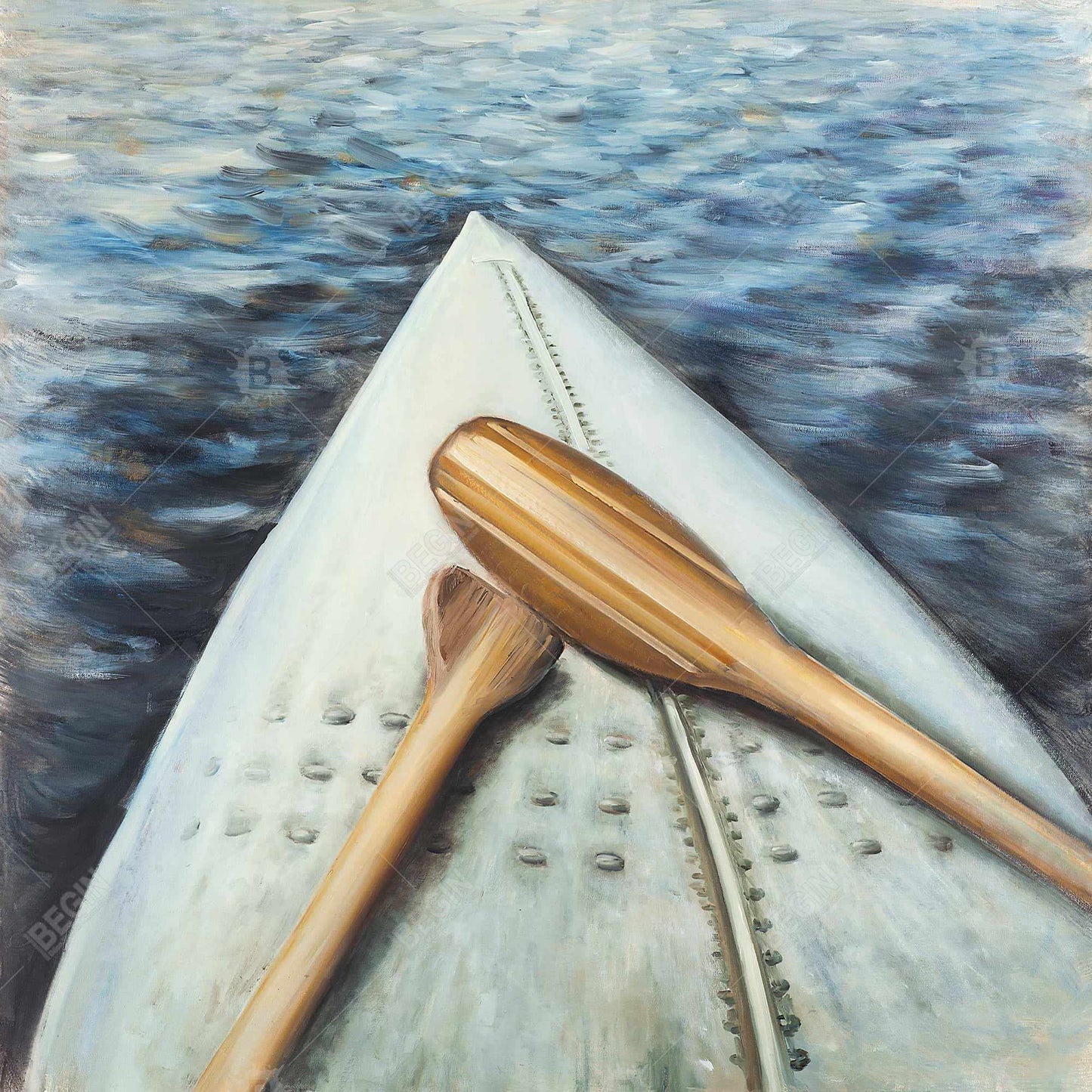 Canoe Adventure Framed Canvas | Marine Sports Home Decor