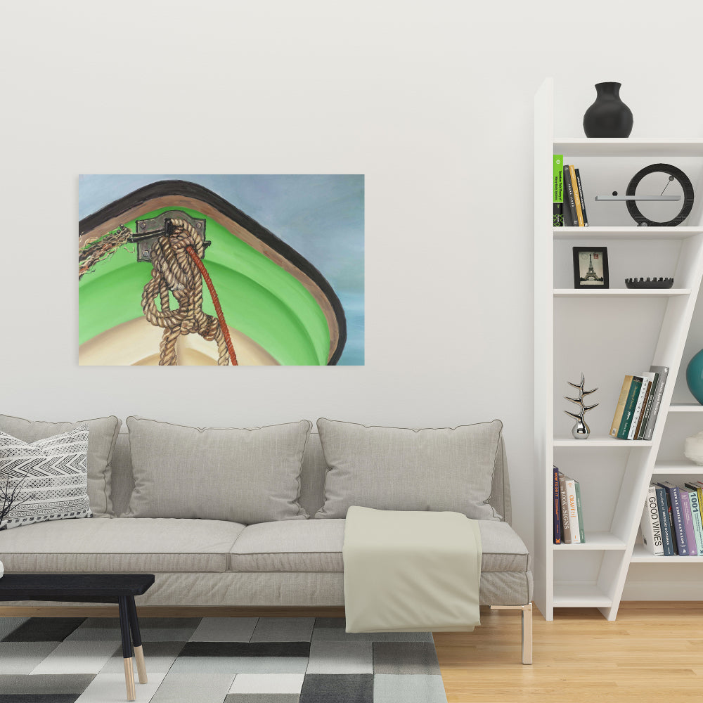 Coastal Boat Bedroom Canvas | Sailing Rowing Boat Wall Art