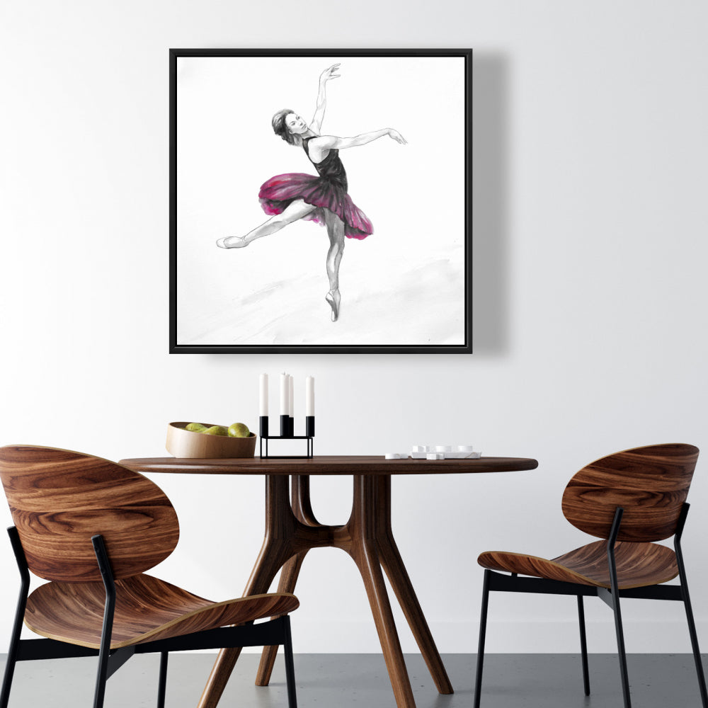 Small Pink Ballerina Canvas - Home Decor | Framed Art