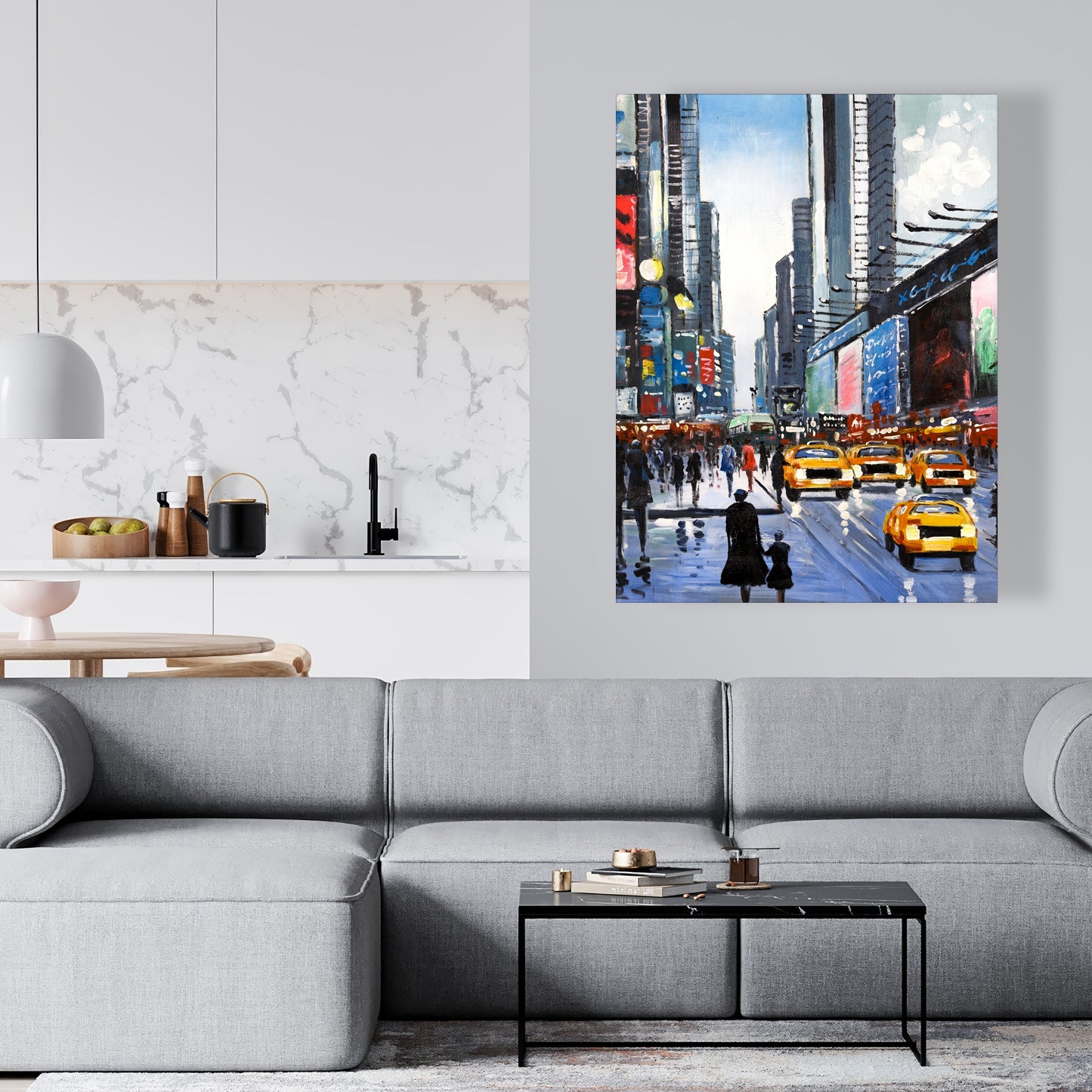 Peak Hour Blue Canvas | Building Cities Home Decor Wall Art