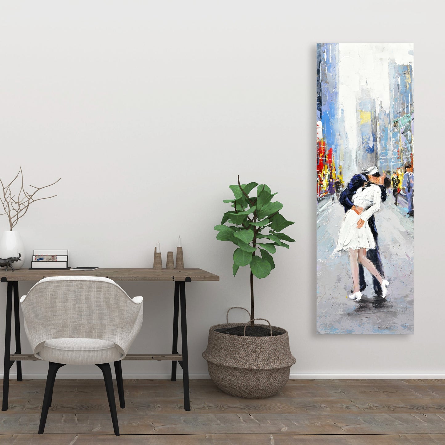 Kiss of Times Square Canvas - Cities Building Bedroom Decor