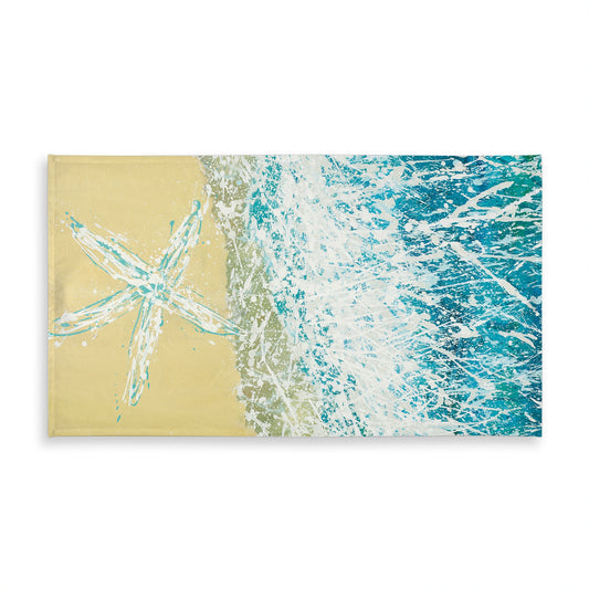 Turquoise Seastar Tablecloth - Indoor/Outdoor Home Decor