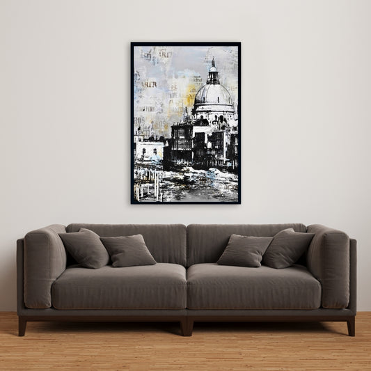 Basilica of Santa Maria della Salute Framed Canvas - Home Decor