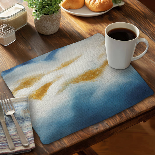 Abstract clouds - 14"x18" Braided Polyester Placemat