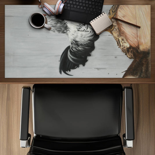 Wyandotte Rooster Desk Mat | Farm Animal Kitchen Decor