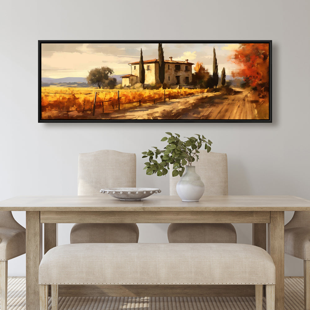 Silent House - White Framed Canvas for Living Room Decor