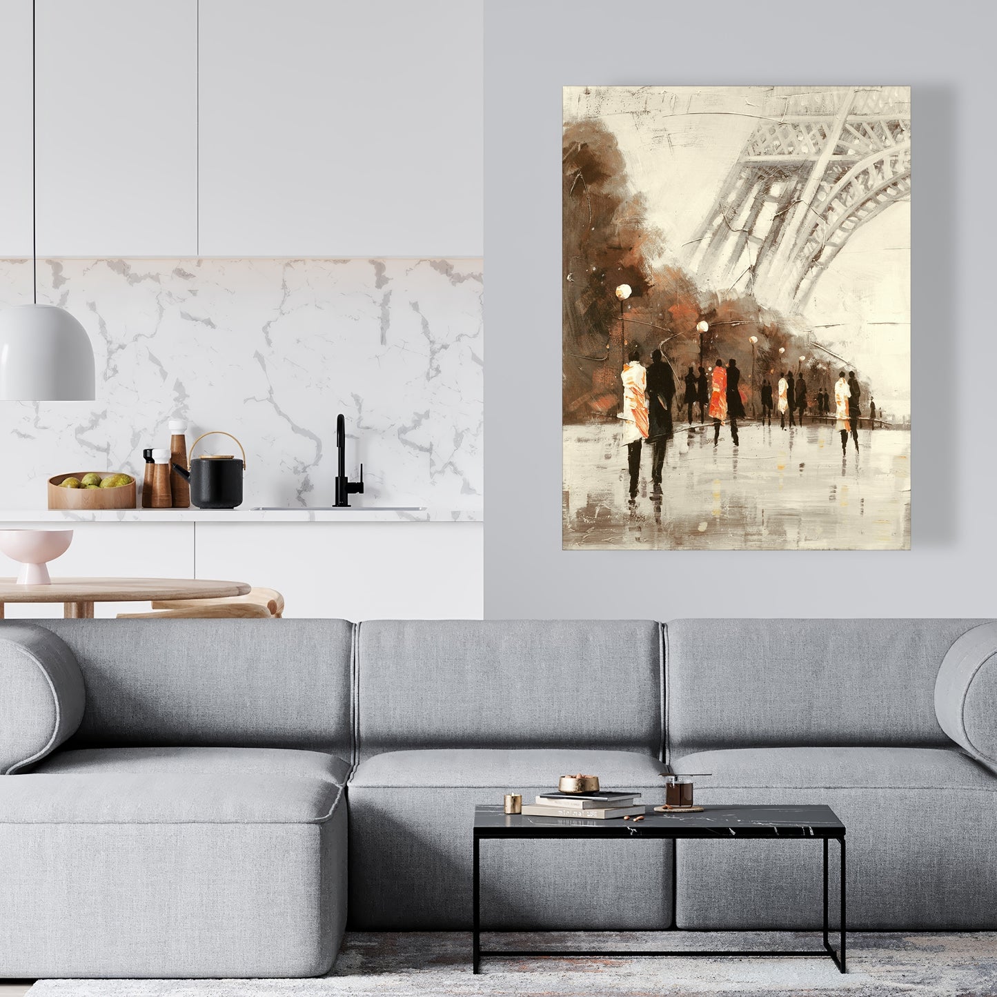 Toile de chambre contemporaine | Décor Tour Eiffel