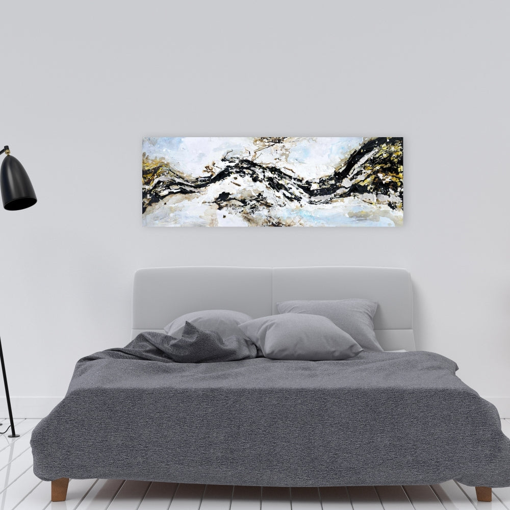 Abstract Paint Splash Canvas | Shapes Bedroom Wall Art Decor