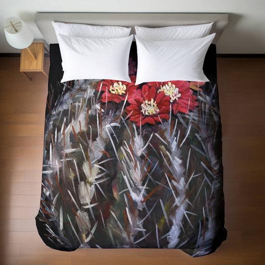 Mammillaria Cactus Duvet Cover - Floral & Botanical Home Decor