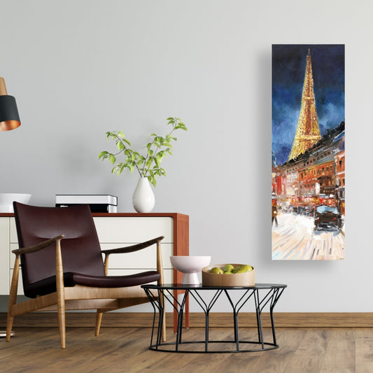 Illuminated Paris Canvas - Building Bedroom Street Decor