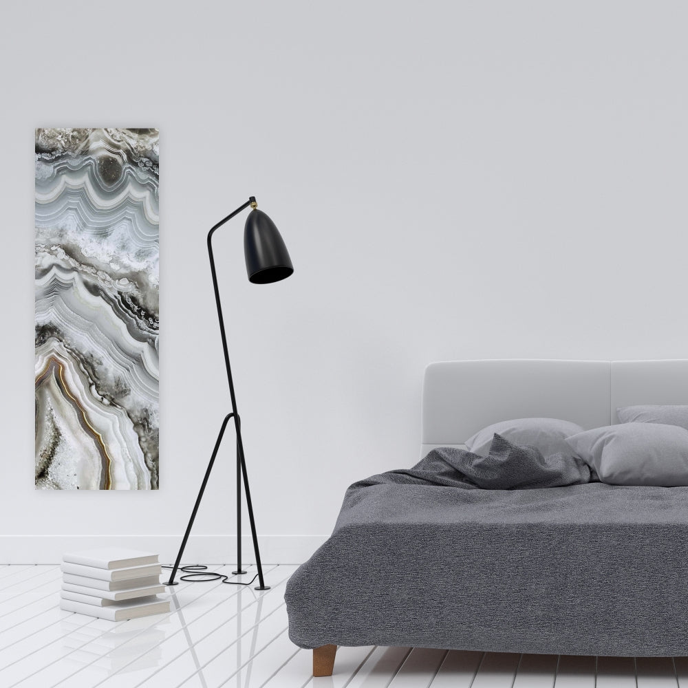 Abstract Geode Canvas - White Abstract Minerals Home Decor