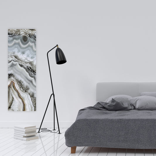 Abstract Geode Canvas - White Abstract Minerals Home Decor