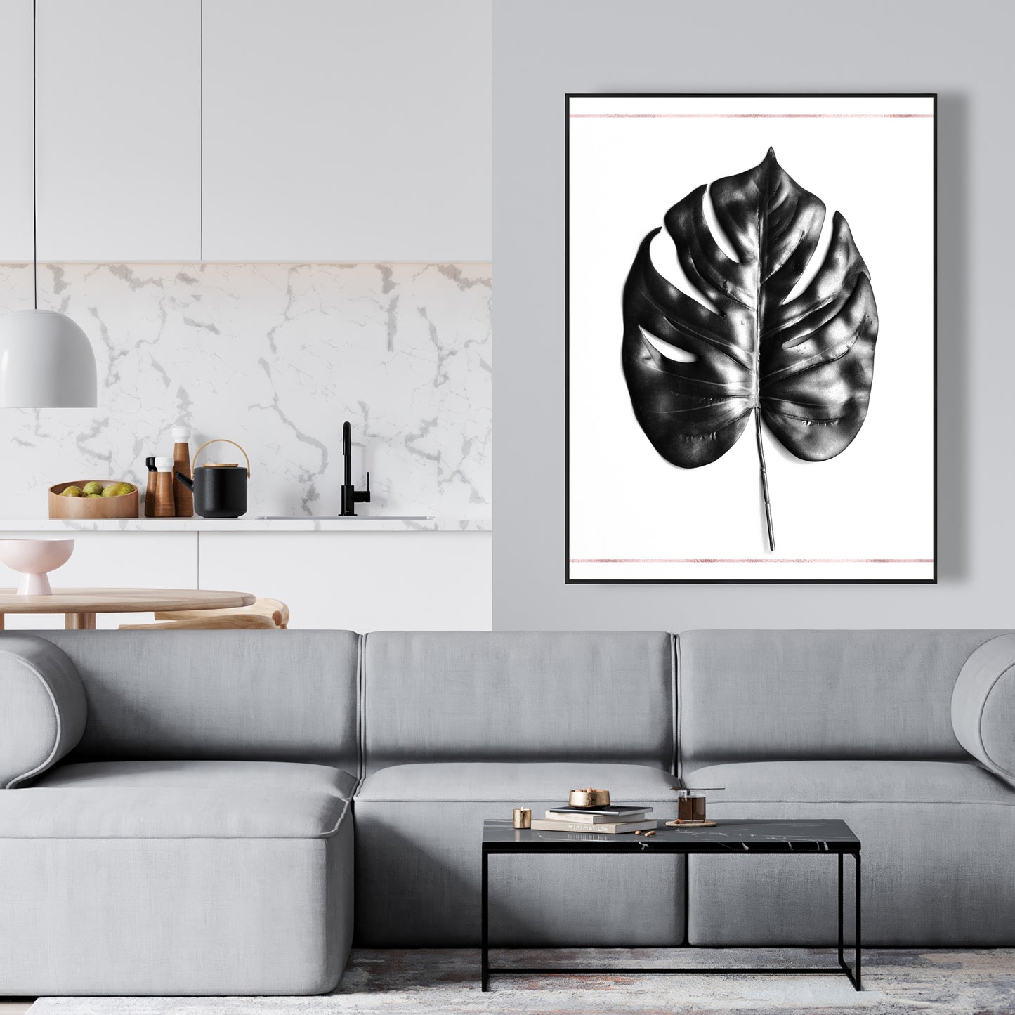 Toile botanique exotique | Décoration murale Philodendron à feuilles fendues