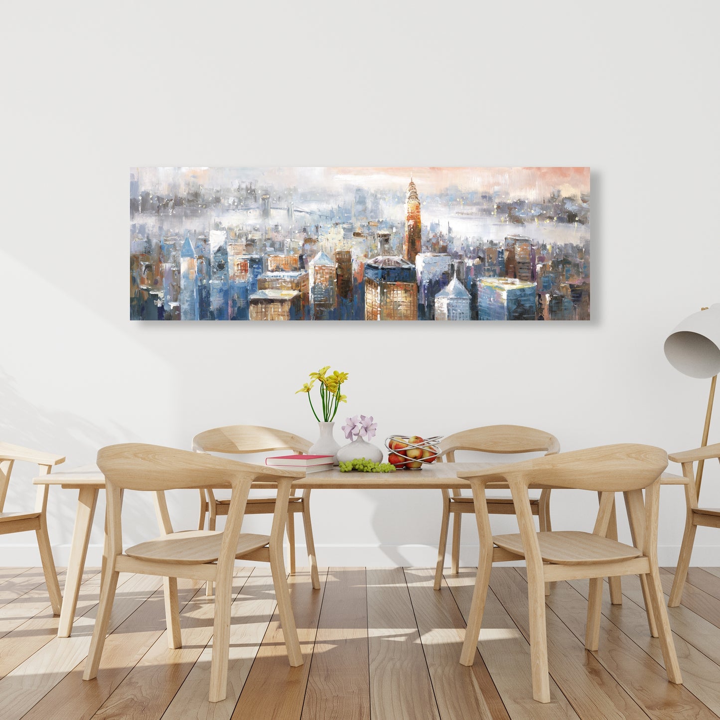 Modern Abstract New York City Canvas - Bedroom Wall Decor