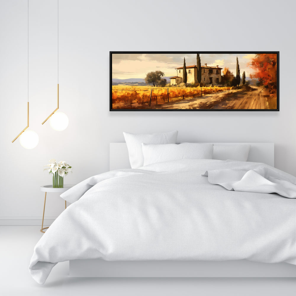 Silent House - White Framed Canvas for Living Room Decor