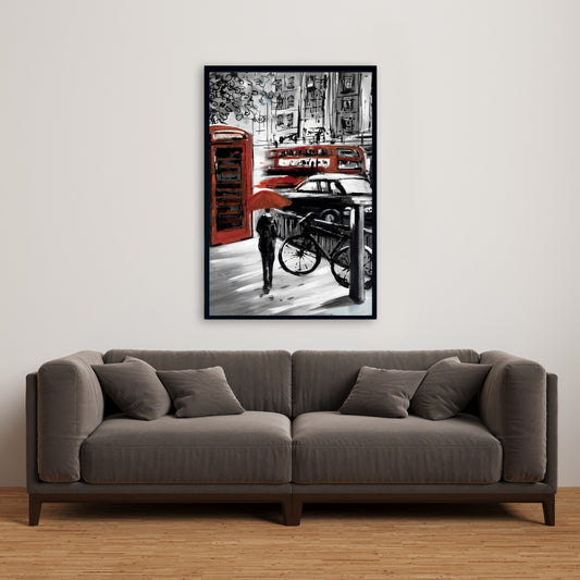 Toile de rue européenne | Décoration encadrée de vélos urbains