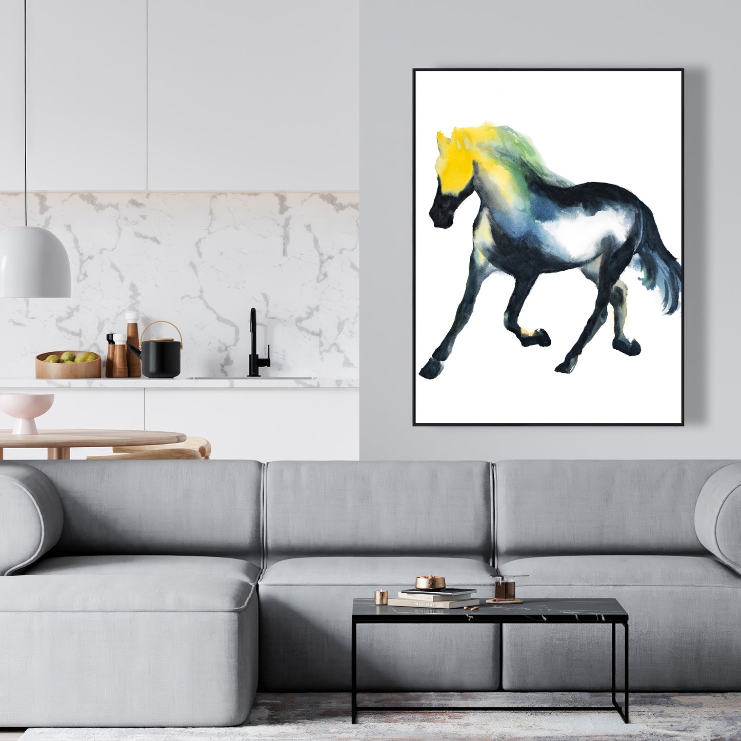 Toile Cheval au galop | Décoration animalière pour les murs de la chambre