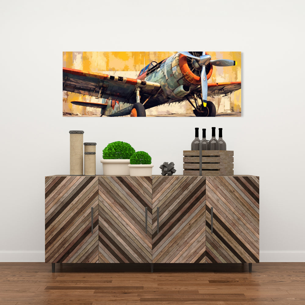 Loisirs en transport sur toile bleue - Décoration d'intérieur pour startups